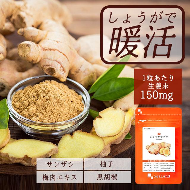 ogaland（オーガランド） しょうが サプリ （約1ヶ月分） 生姜