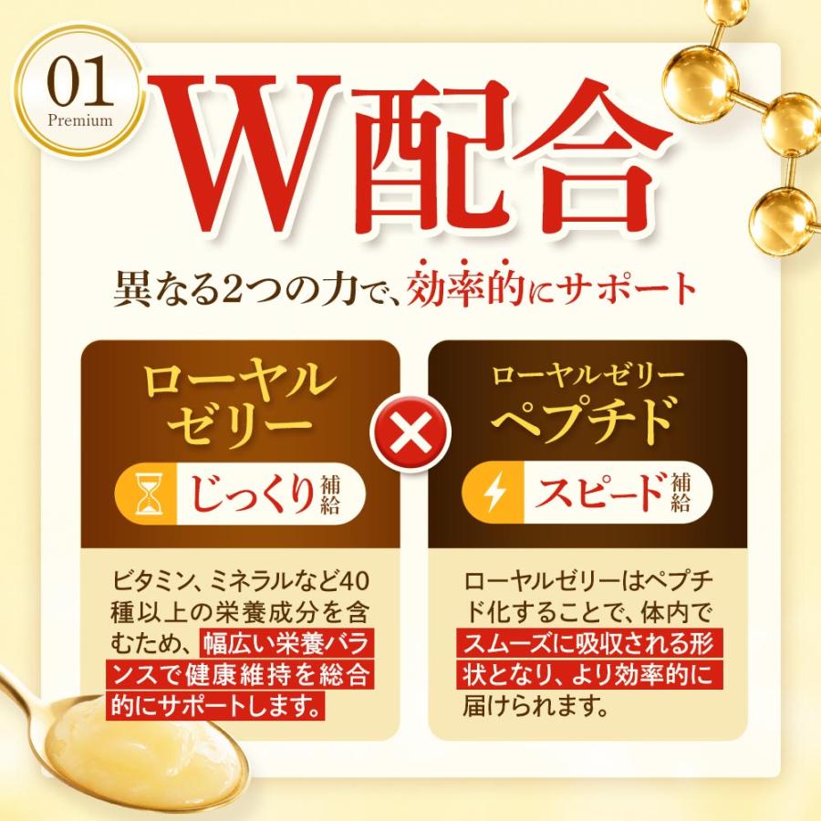 ローヤルゼリー サプリ ローヤルゼリープレミアム（約1ヶ月分）サプリメント ローヤルゼリーペプチド デセン酸 健康 美容 ポイント利用 | ogaland | 04