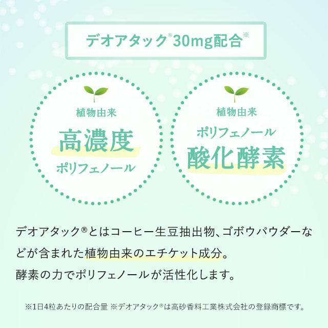 シャンピニオンエチケット （約1ヶ月分） カテキン 難消化性デキストリン サプリ サプリメント 食物繊維 デオアタック(R) ポイント利用 | ogaland | 09