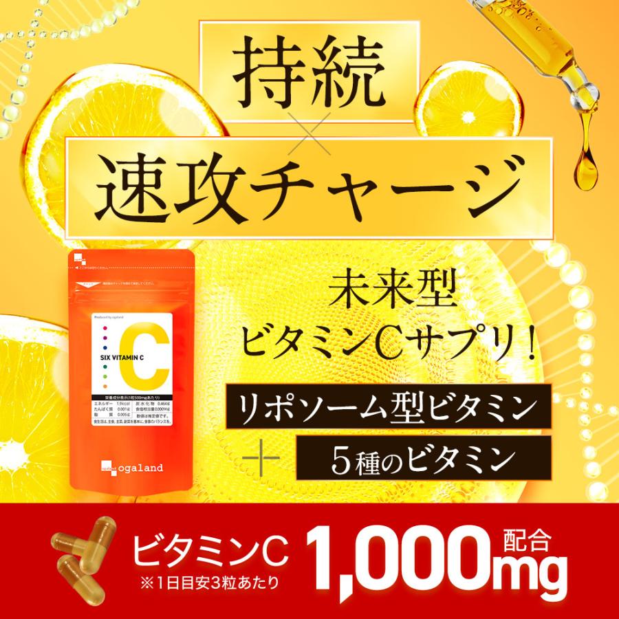 ogaland SIX VITAMIN C（3個セット・約3ヶ月分）ビタミン