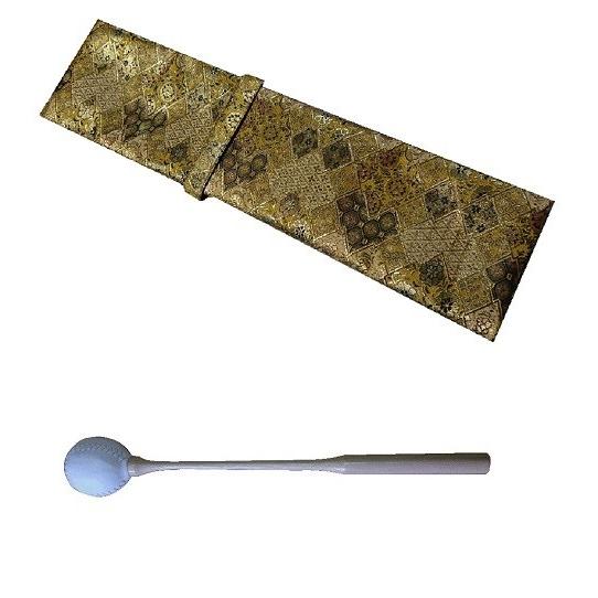 圓龍寺全籐倍10号・倍（木魚バチ）入れセット
