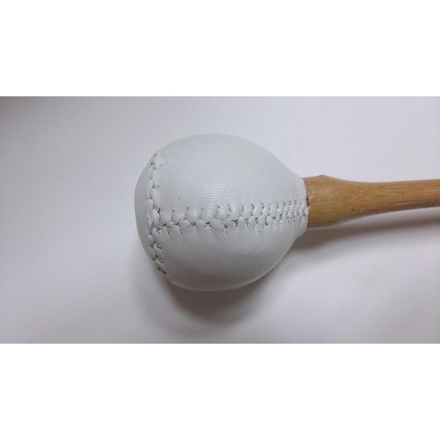 （株）小笠原謹製　圓龍寺全籐倍10号　木魚バイ　木魚バチ　【本革・手縫い】_1