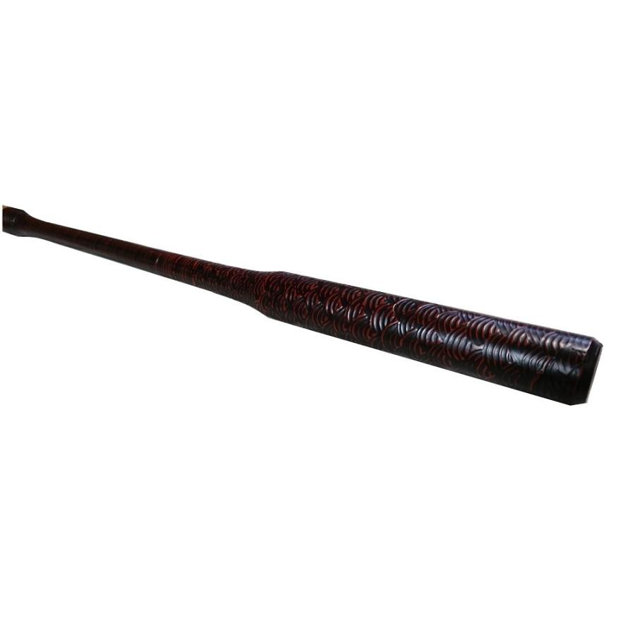 青海波堆漆全籐倍11号　朱に黒　（木魚バイ　木魚バチ）/受注生産商品