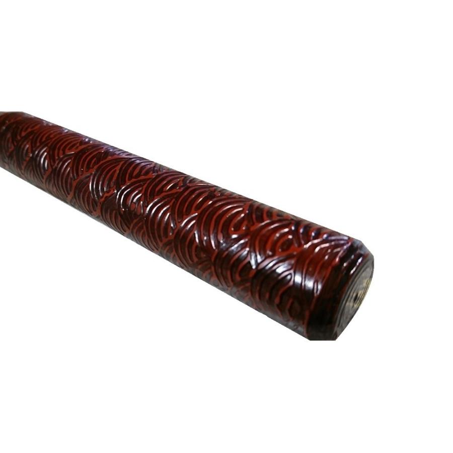青海波堆漆全籐倍11号　弁柄に黒　（木魚バイ　木魚バチ）/受注生産商品_1