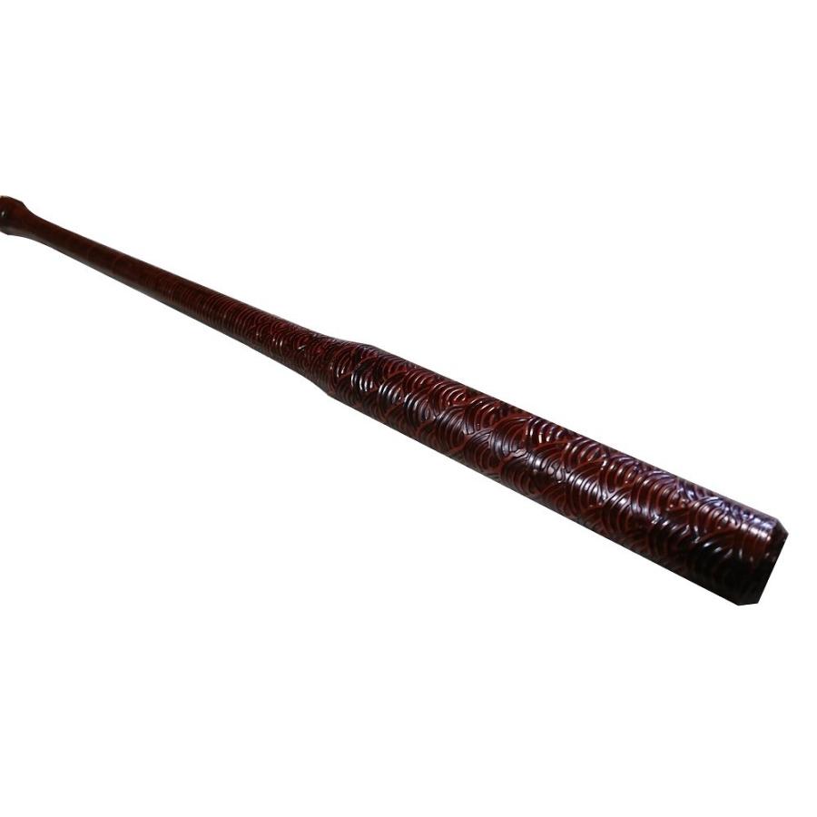 青海波堆漆全籐倍13号　弁柄に黒　（木魚バイ　木魚バチ）/受注生産商品