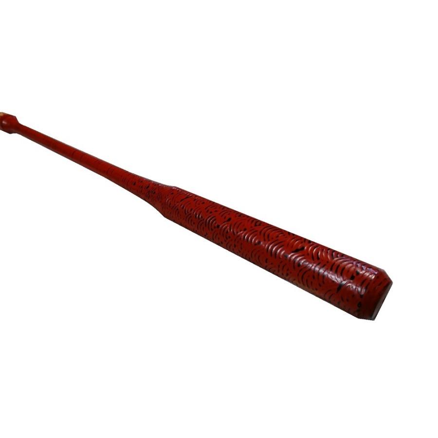 青海波堆漆全籐倍16号　黒に朱　（木魚バイ　木魚バチ）/受注生産商品