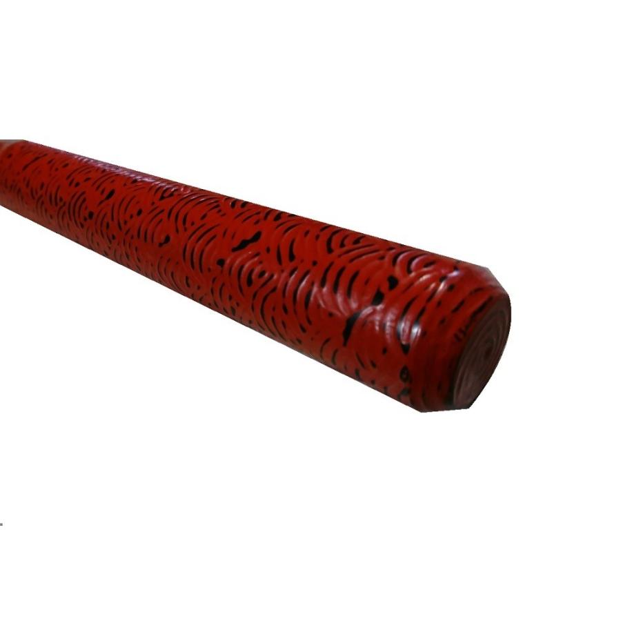 青海波堆漆全籐倍18号　黒に朱　（木魚バイ　木魚バチ）/受注生産商品_1