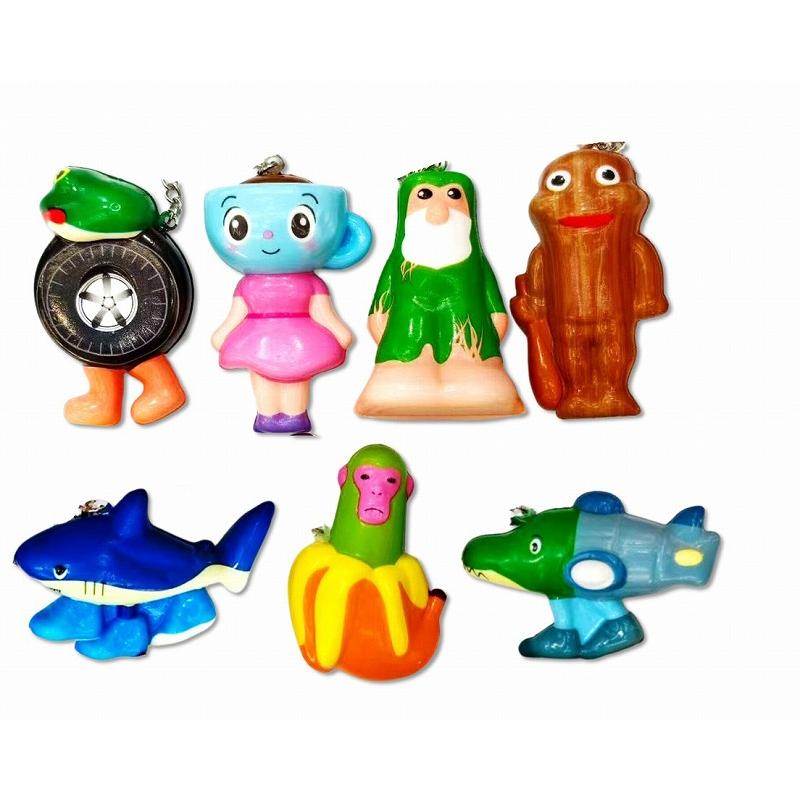 AIモンスタースクイーズ キーホルダー 25個セット : お祭りおもちゃ