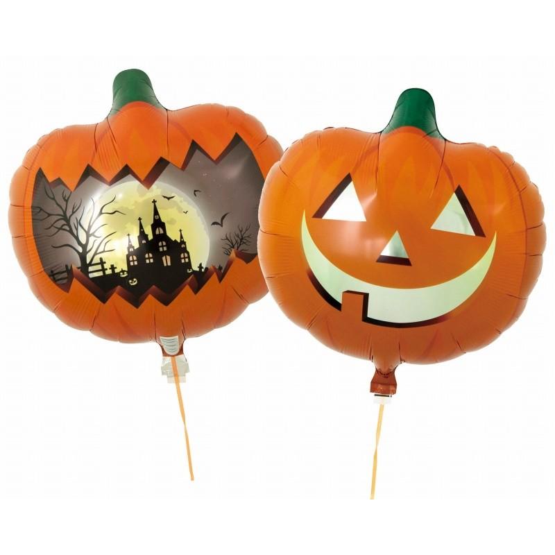 ハロウィンバルーン風船 ホーンテッドパンプキン 5枚セット 長期間