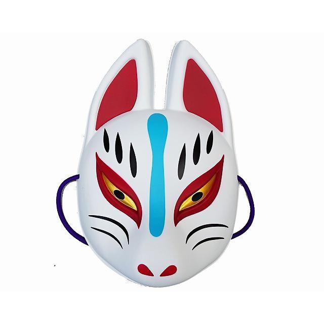 お面 [民芸品] 狐面 きつねのおめん 半面 3枚セット : お祭りおもちゃ