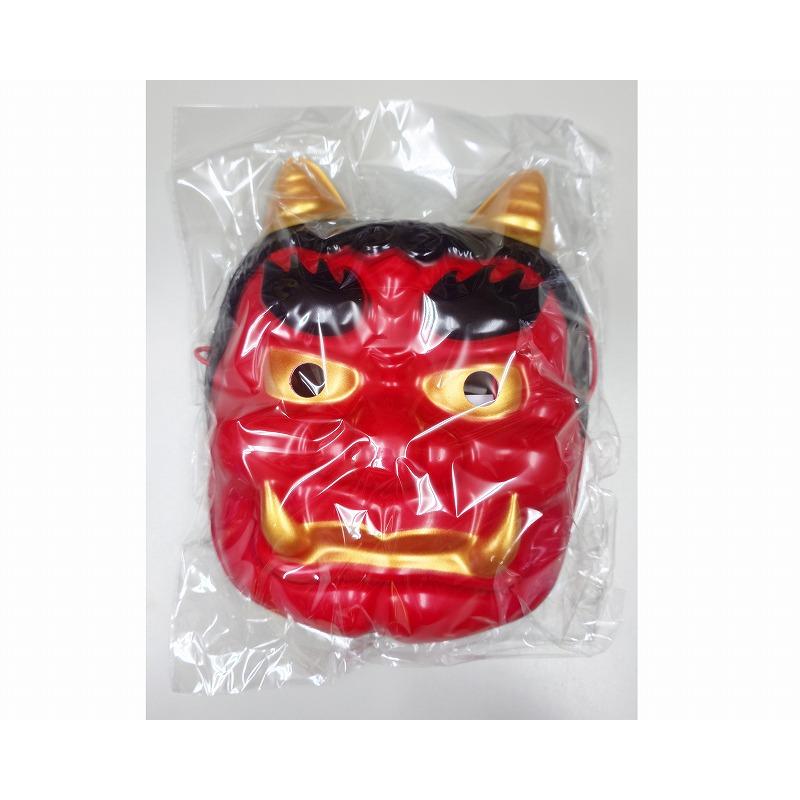 お面 開運 鬼面 2色アソート 6枚セット : お祭りおもちゃ卸売り問屋