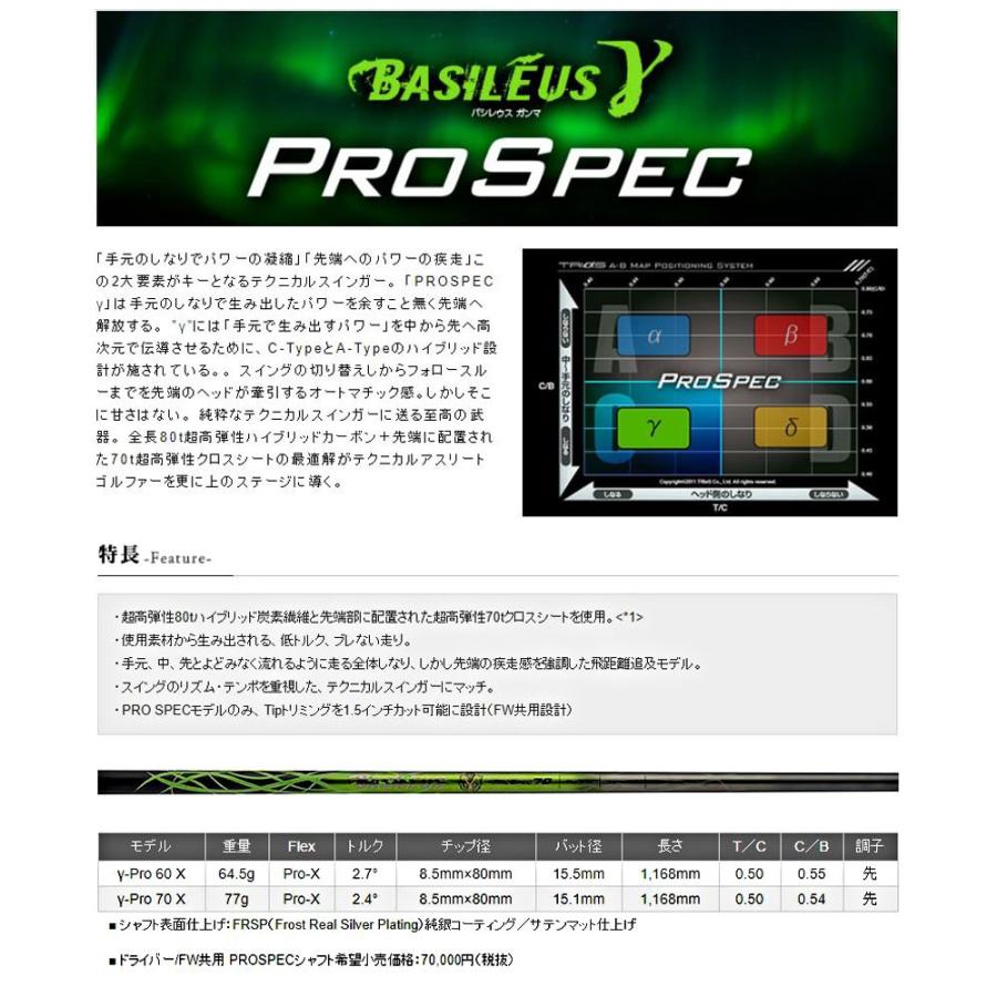 Basileus（バシレウス） シャフト単品 ガンマ ドライバー用 