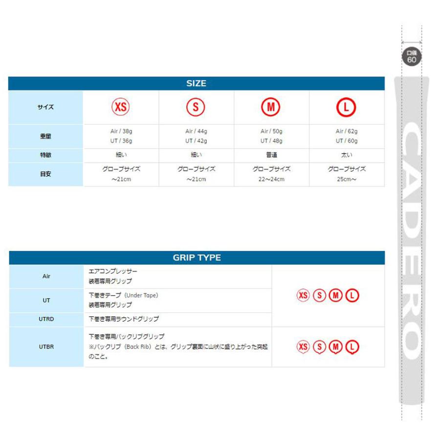 カデロ グリップ ベーシックラバー UTタイプ テープ下巻き CADERO
