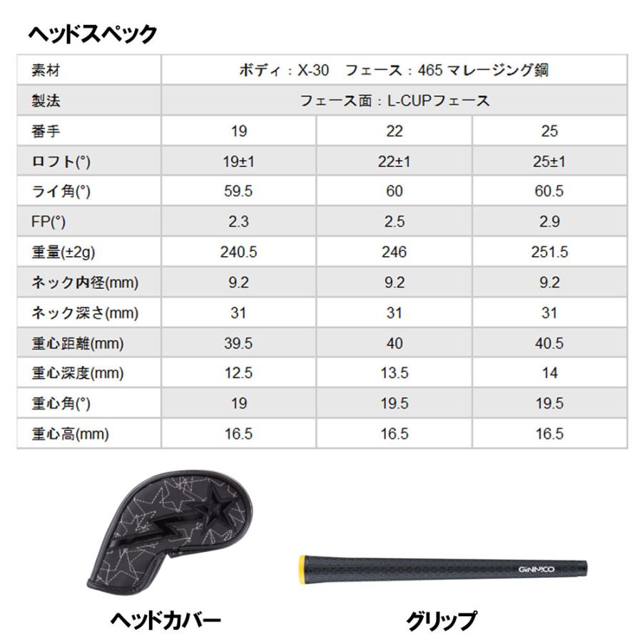 イオンスポーツ ジニコ アイアンユーティリティ フジクラ MCI 装着モデル 右利き メーカー組み立て 完成品 GINNICO_5