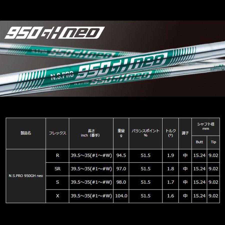 UT用 日本シャフト N.S.PRO 950GH neo ミズノ ユーティリティ用 スリーブ付シャフト 非純正スリーブ NIPPON SHAFT NSプロ カスタム｜ogawagolf｜07