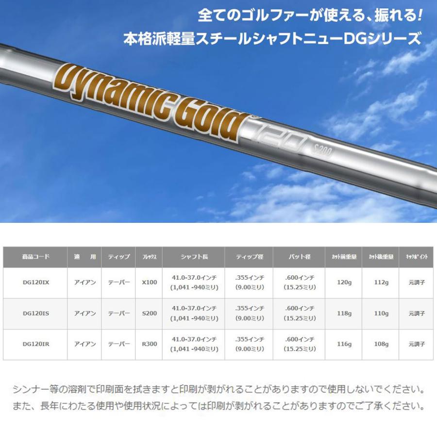 UT用 トゥルーテンパー ダイナミックゴールド 120 タイトリスト ユーティリティ用 スリーブ付シャフト 互換スリーブ Dynamic Gold DG120の画像