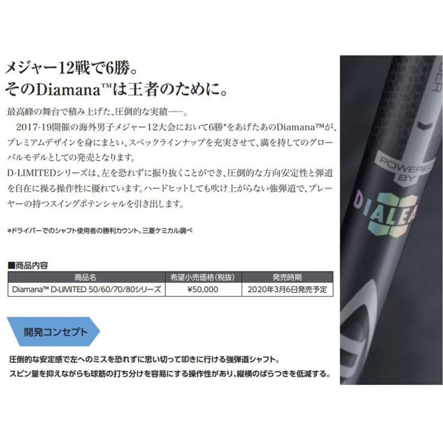 三菱ケミカル ディアマナ Dリミテッド ホンマ用 スリーブ付シャフト