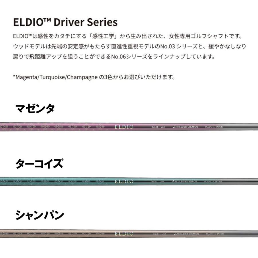 三菱ケミカル エルディオ DR スリクソン(旧タイプ)用 スリーブ付シャフト ドライバー用 カスタムシャフト 互換スリーブ ELDIO Driver_1