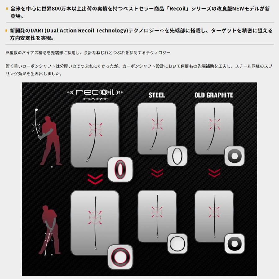 UT用 USTマミヤ リコイルダート ホンマ ユーティリティ用 スリーブ付シャフト カスタムシャフト 互換スリーブ recoil DARTの画像