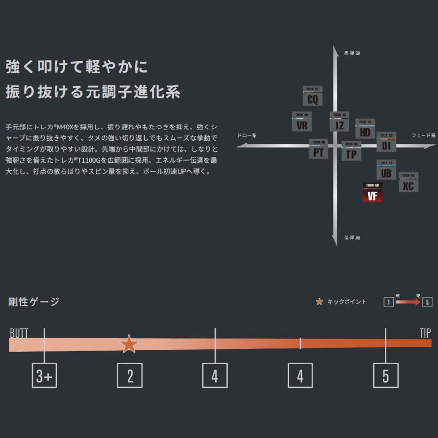 FW用 グラファイトデザイン ツアーAD VF ミズノ フェアウェイウッド用 スリーブ付シャフト カスタムシャフト 非純正スリーブ Tour AD VF｜ogawagolf｜02