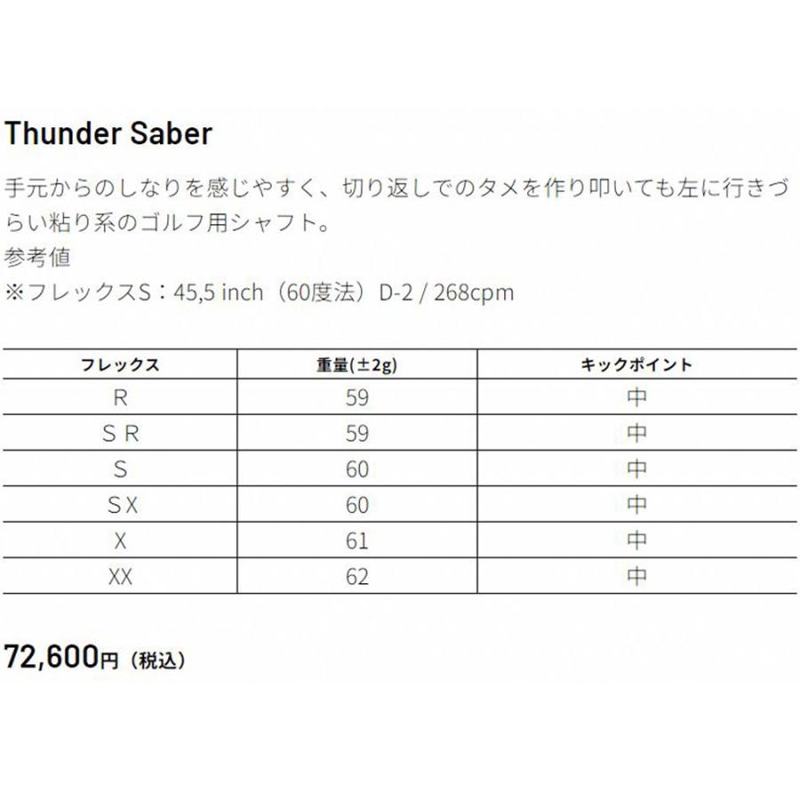 クレイジー サンダーサーベル ブリヂストン用 スリーブ付シャフト ドライバー用 カスタムシャフト 非純正スリーブ CRAZY Thunder Saber｜ogawagolf｜02