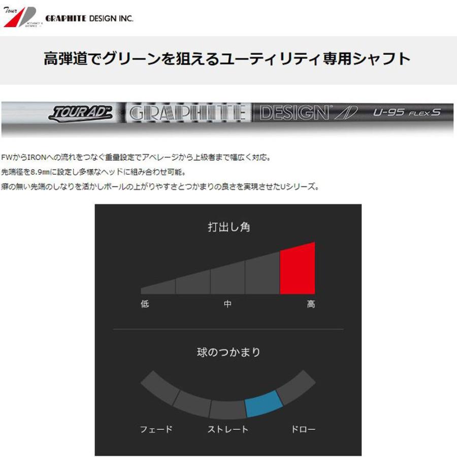 UT用 グラファイトデザイン ツアーAD U ミズノ ユーティリティ用 スリーブ付き カスタムシャフト 互換スリーブ Tour AD_1