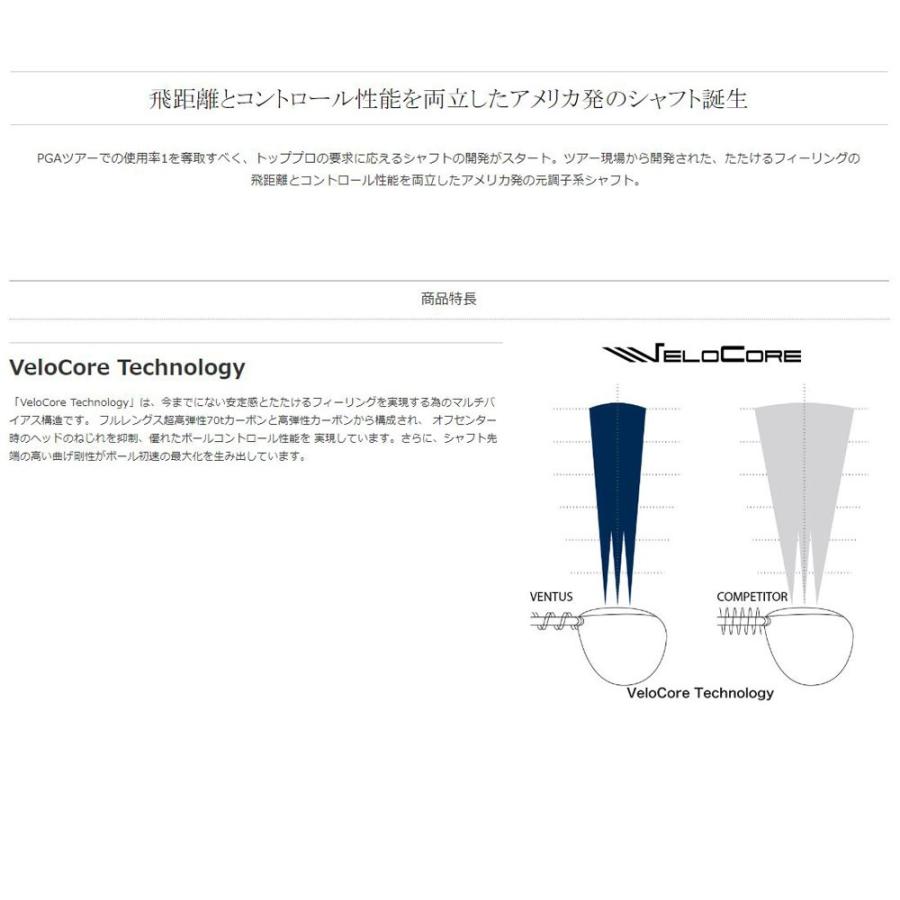 フジクラ VENTUS BLUE 日本仕様 ピン G410以降用 スリーブ付シャフト ドライバー用 カスタムシャフト 非純正スリーブ ヴェンタス ブルー VeloCore