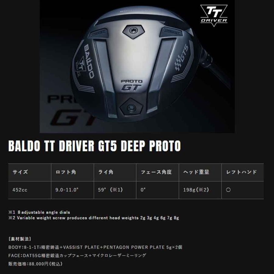 BALDO（バルド） 【ヘッド単体販売不可】バルド TT ドライバー GT5