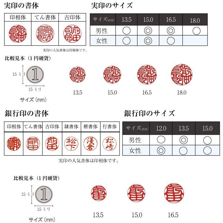 フルカーボン印鑑 15ミリ 個人印鑑 ケースセット はんこ 判子 ハンコ 印鑑 銀行印 実印 名前_3