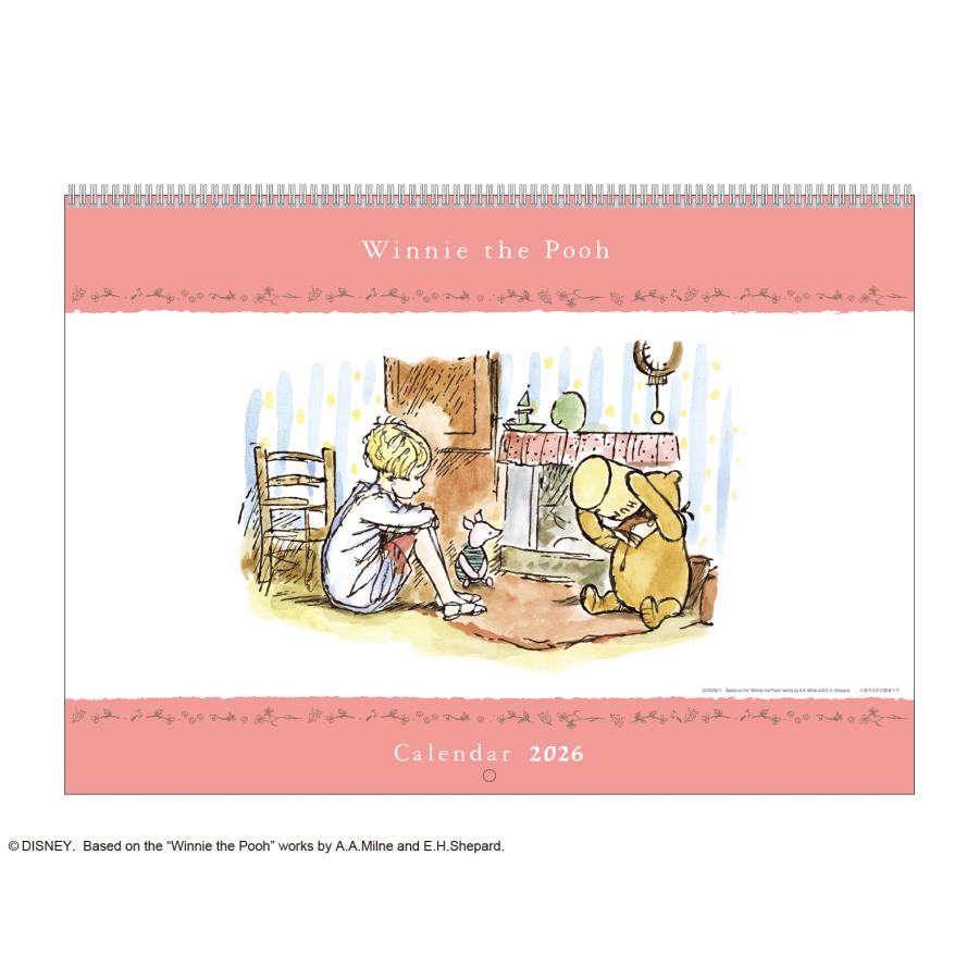 2026年 くまのプーさん クラシック・プーカレンダー(壁掛け