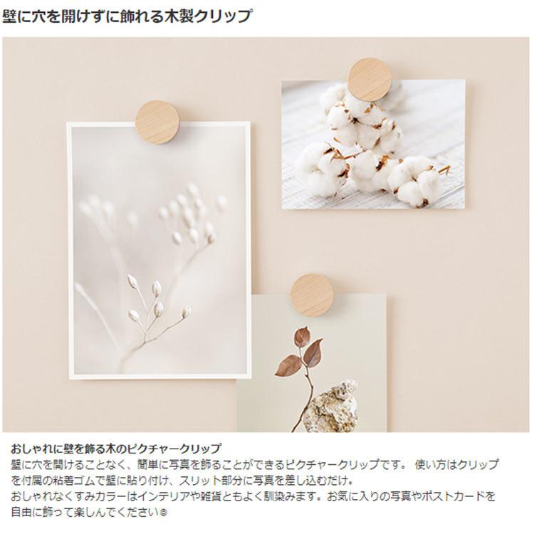 ピクチャークリップ 3個セット 写真立て おしゃれ かわいい 木製 壁に