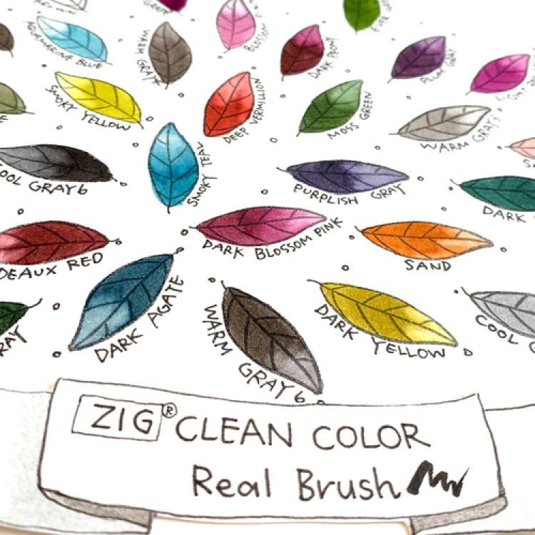 呉竹 筆ペン 水性 ZIGクリーンカラーリアルブラッシュ 30色セット