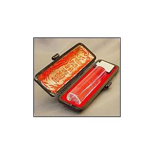 高級印材 水晶 トカゲ黒フチセット 13.5mm 印鑑 はんこ 実印 銀行印