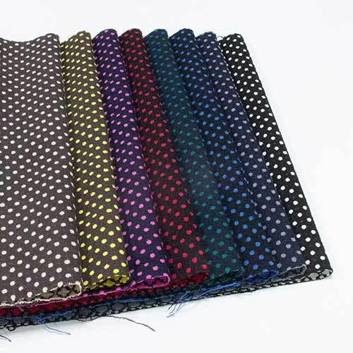 生地 ウール 11130 柄物 ドット柄ツイード 10cm単位切り売り 1カット3