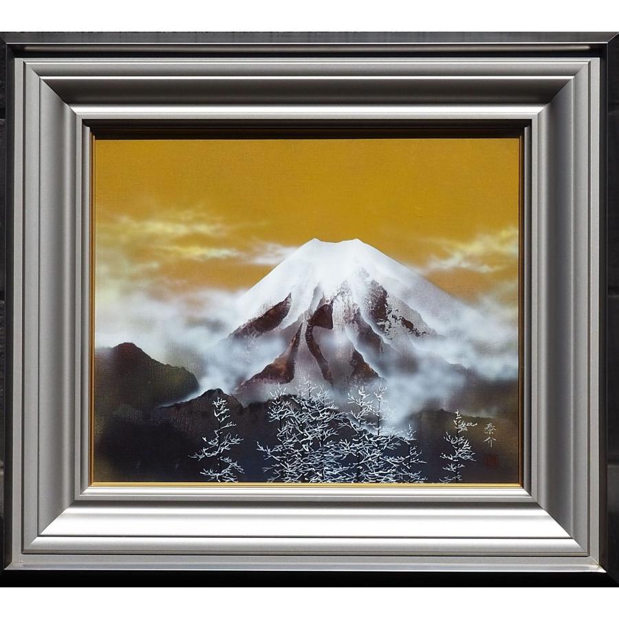 油絵 taiji.s 1996年08月　南フランスラベンダー　キャンバス8号 真作】 浜田泰介 絵画 ≪ 神々の座 ≫ ○ 富士山 巨匠 油彩画 8号