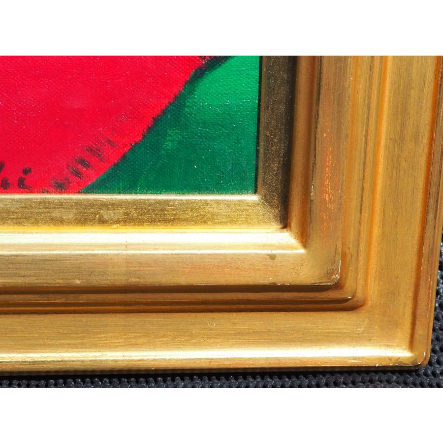 真作】 橋本博英 絵画 ≪ 卓上のリンゴ ≫ 静物画 ◇人気画家 師：伊藤