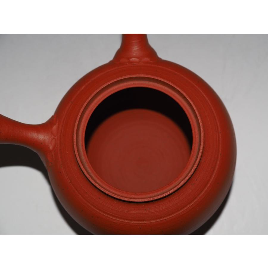 常滑焼 山田 常山 絵夢 梨皮 朱泥 急須 茶注 煎茶道具 茶器 共箱 共布 栞 山田絵夢 ○四代 山田常山 【 朱泥梨皮急須（茶注）】 共箱 常滑
