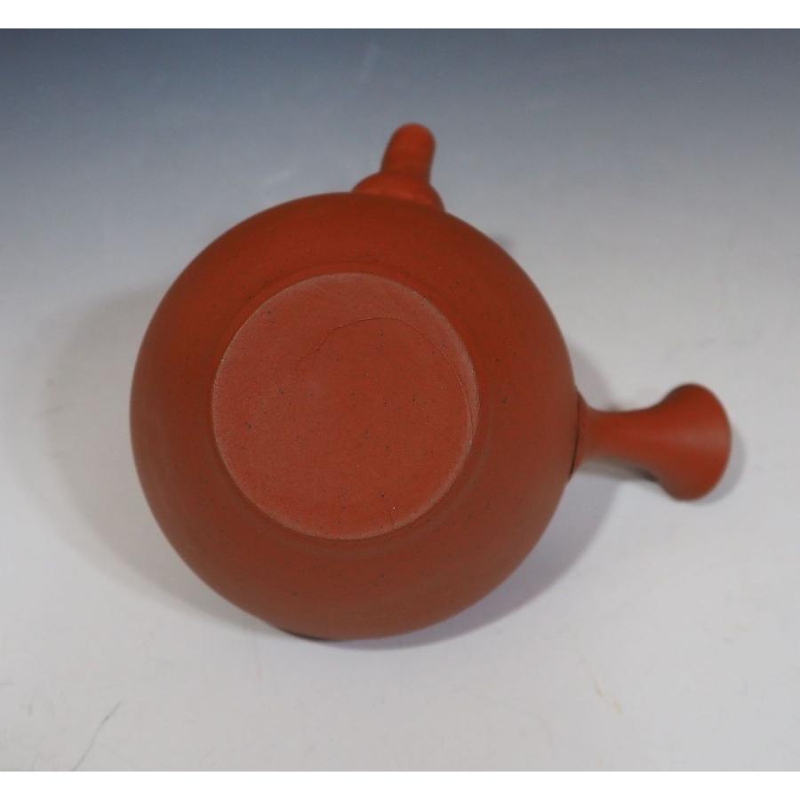 常滑焼 山田 常山 絵夢 梨皮 朱泥 急須 茶注 煎茶道具 茶器 共箱 共布 栞 山田絵夢 ○四代 山田常山 【 朱泥梨皮急須（茶注）】 共箱 常滑