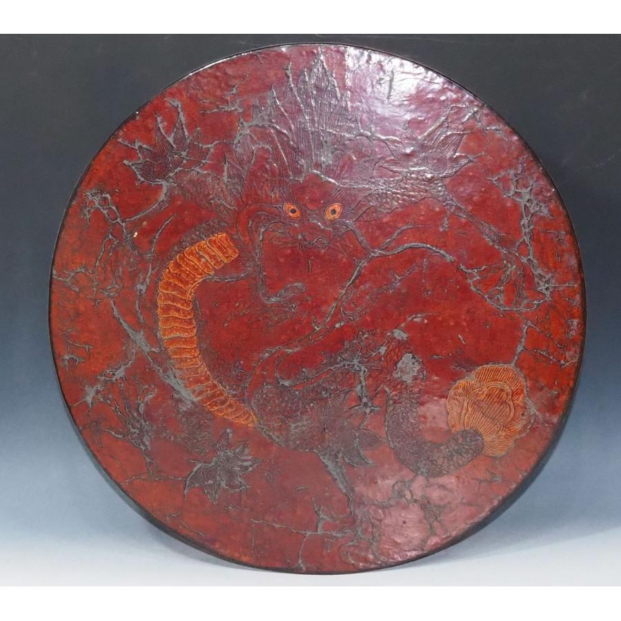 骨董品 中国古美術【龍の図】螺鈿飾卓 花台 ≪明末〜清時代≫ 唐物古玩 