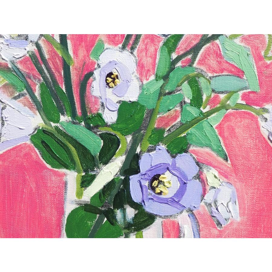 硲伊之助 絵画 【名品】 ≪トルコ桔梗≫ 硲三彩亭 油彩画 静物画 硲伊之助 絵画 【名品】 ≪トルコ桔梗≫ 硲三彩亭 油彩画 静物画