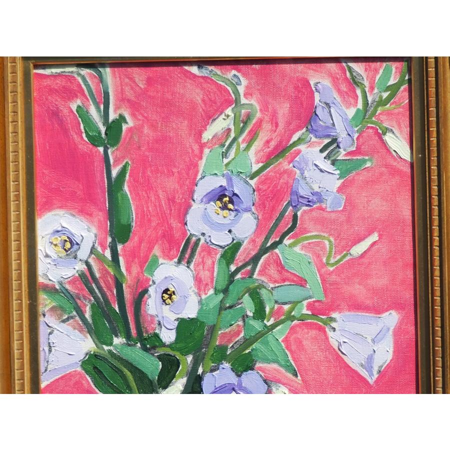 硲伊之助 絵画 【名品】 ≪トルコ桔梗≫ 硲三彩亭 油彩画 静物画 硲伊之助 絵画 【名品】 ≪トルコ桔梗≫ 硲三彩亭 油彩画 静物画