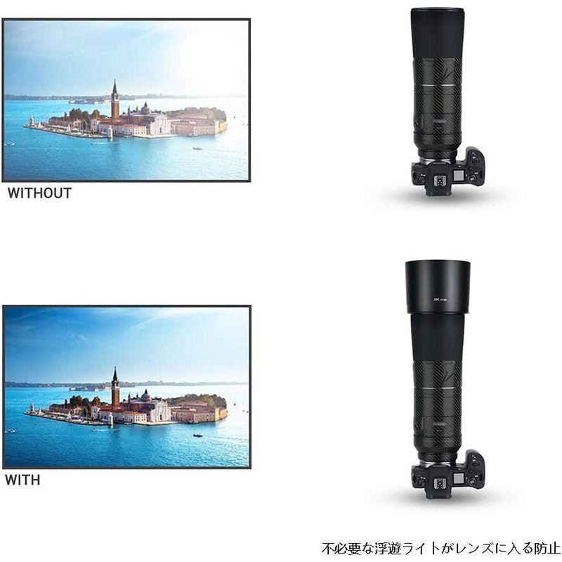 JJC ET-101 可逆式 レンズフード Canon RF 800mm F11 IS STM レンズ 用 キヤノン EOS R5 R6 R｜ogawashop｜06