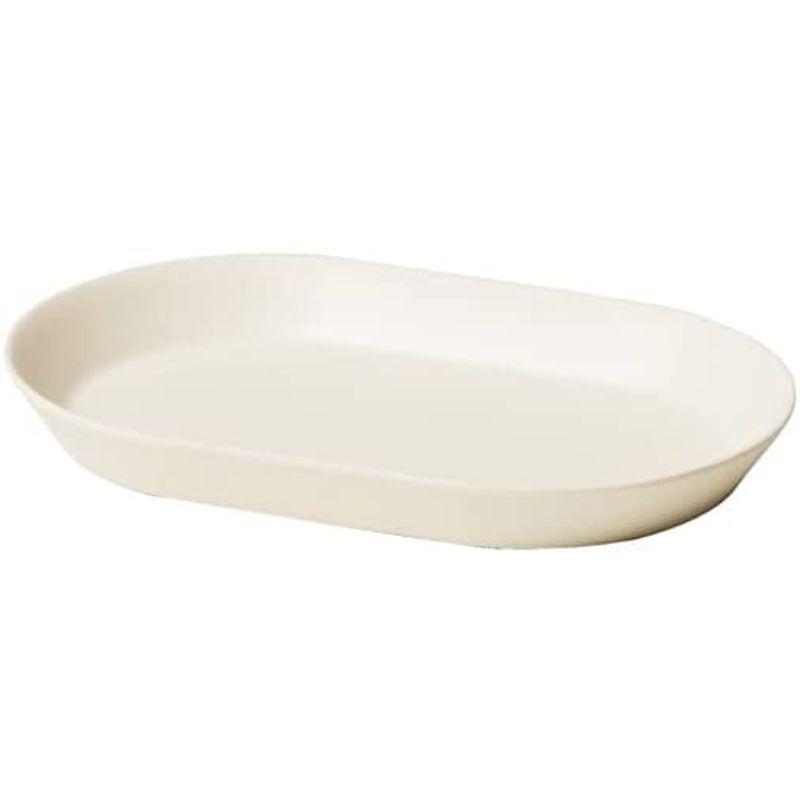 ideaco (イデアコ) オーバル 皿 18cm 楕円 サンドホワイト usumono plate18 oval (ウスモノ プレート18｜ogawashop｜02