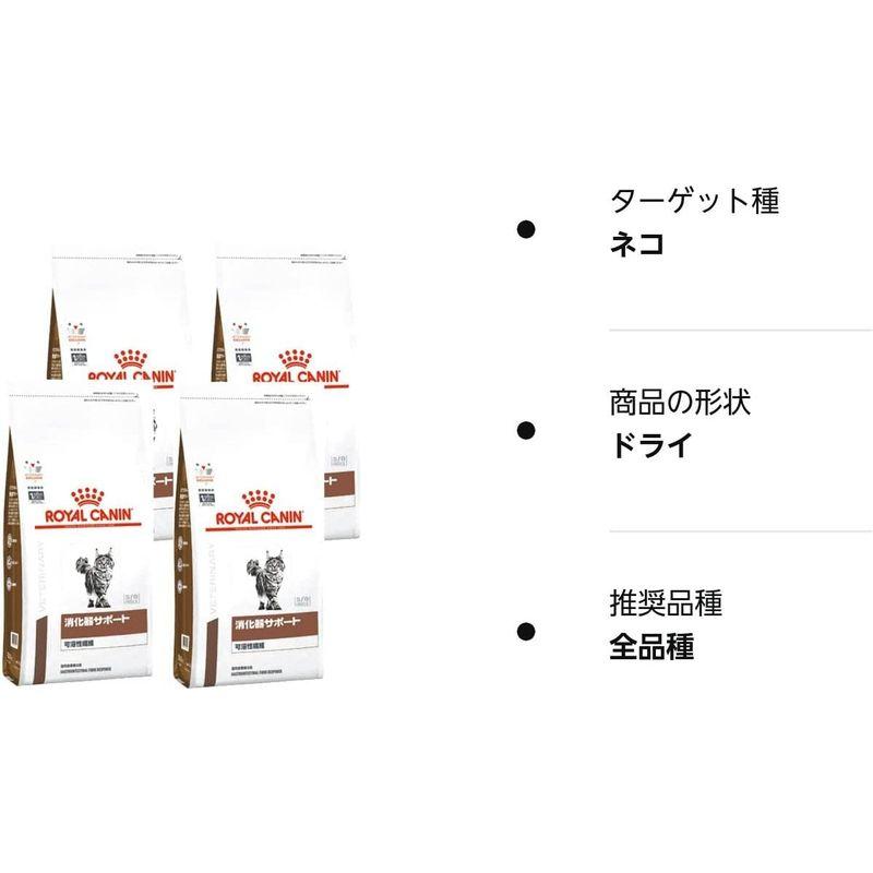 4袋セットロイヤルカナン 食事療法食 猫用 消化器サポート 可溶性繊維 ドライ 500g｜ogawashop｜02