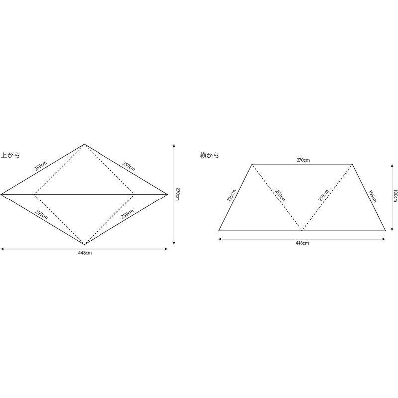 YOKA PUP TARP パップタープ ムササビ型 簡易シェルター 5x4.4m YOKA TIPI 連結 クローズド可能｜ogawashop｜06