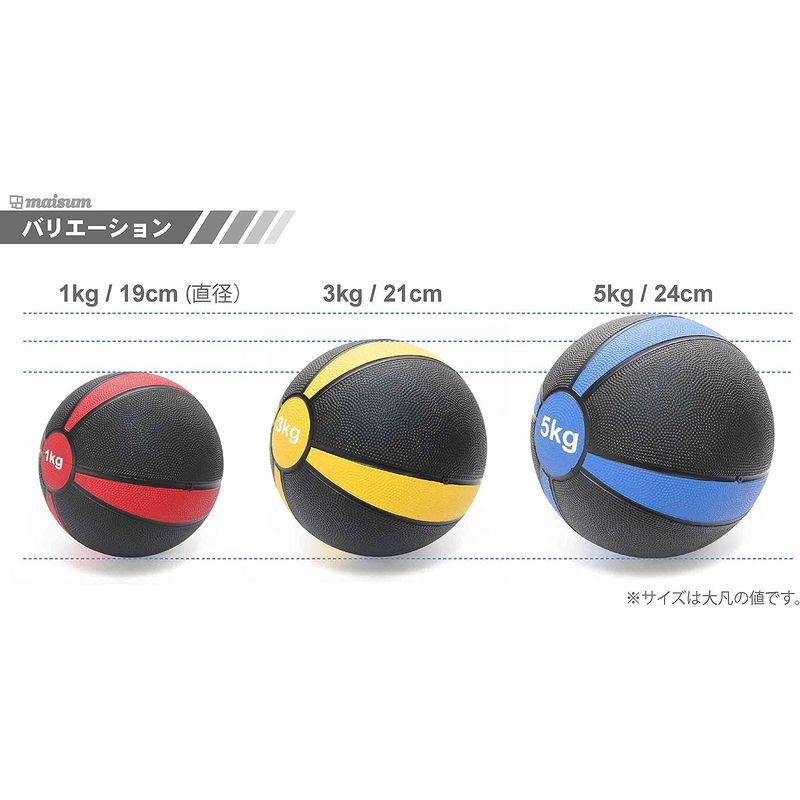 メディシンボール ラバー製 1kg 3kg 5kg 体幹トレーニング (1)｜ogawashop｜05