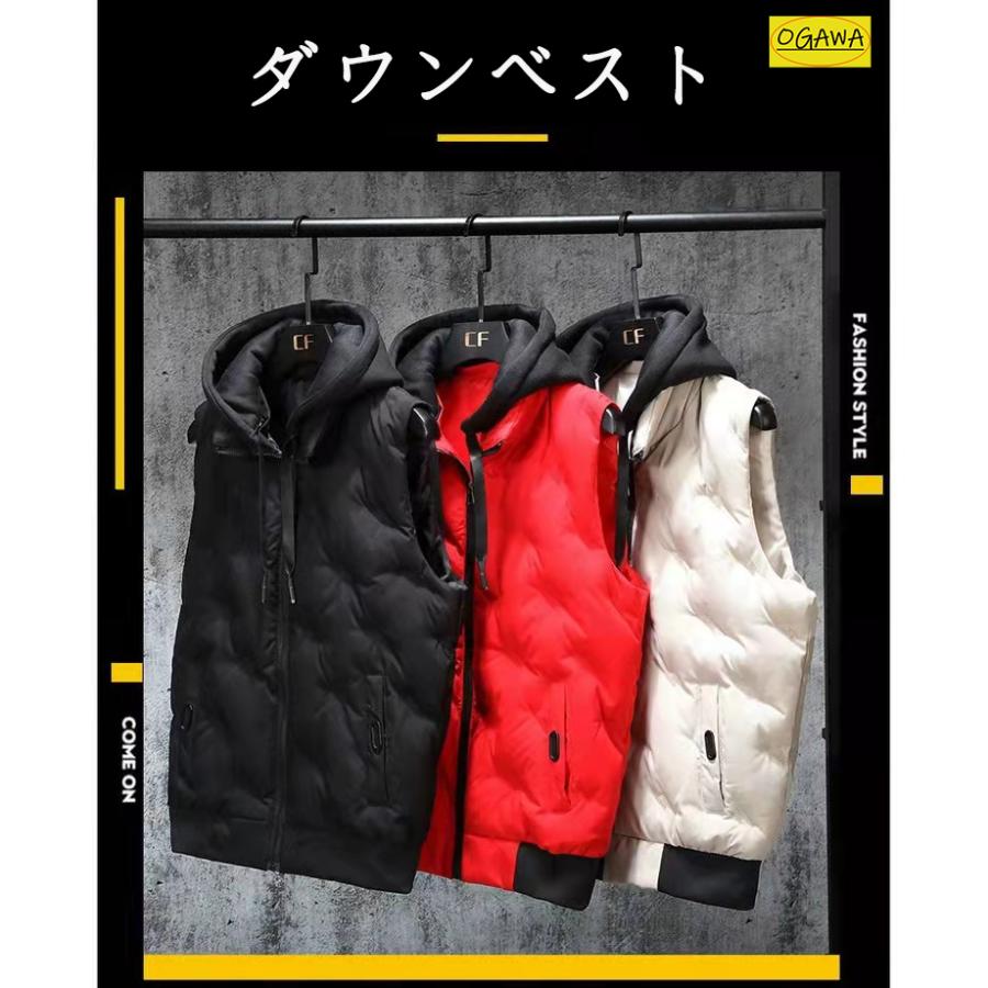 ダウンベスト メンズ レディース 中綿ジャケット 男女兼用 ノー スリーブ フード付き パーカー チュニック アウター 前開き ジ ップアップ 中綿 ベスト 防寒着 M058 Ogawastore 通販 Yahoo ショッピング