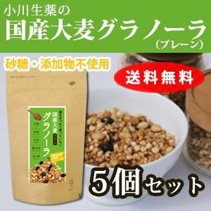 小川生薬めぐりあう恵み 最大85％オフ 日本最大のブランド 国産大麦グラノーラ プレーン 5個セット 250g