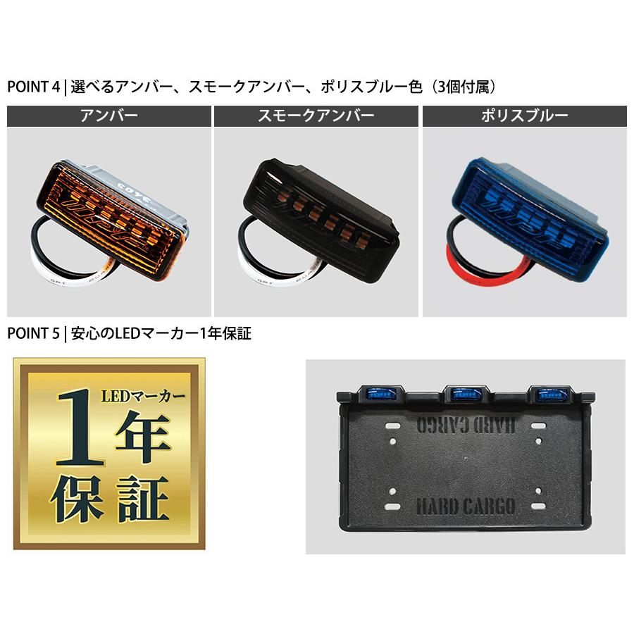 HARD CARGO（ハードカーゴ） LEDナンバーフレーム アンバー スモーク