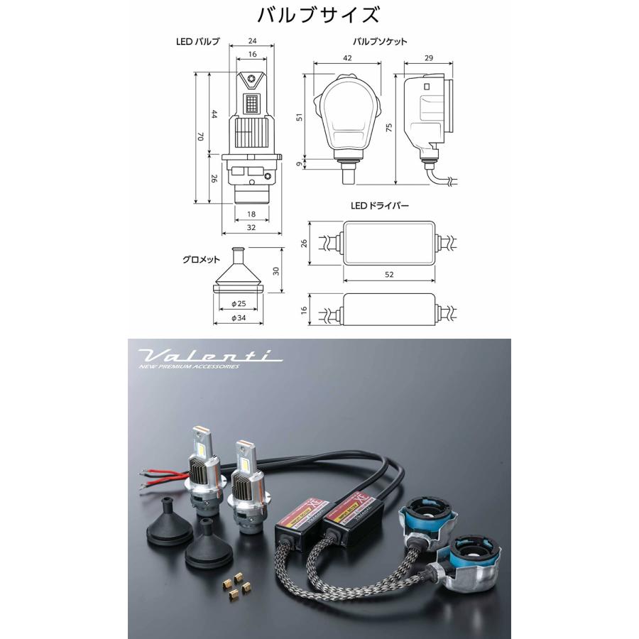 ヴァレンティ（VALENTI） 純正HID交換タイプ LEDヘッドバルブ XE